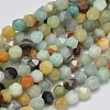 Faceted Natural Flower Amazonite Beads Strands G-K066-03-6mm-1
