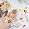 HOBBIESAY 50Pcs 5 Colors Alloy Enamel Pendants ENAM-HY0003-02-3