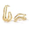 Brass Half Hoop Earrings EJEW-A056-16G-2