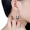 Trendy Sterling Silver Hoop Earrings EJEW-BB30015-A-2