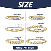 Spritewelry 6Pcs 6 Style Natural Hematite Round Beaded Stretch Bracelets Set BJEW-SW0001-01-4