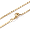 Brass Snake Chain Necklaces X-NJEW-I247-03G-3