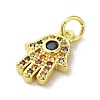 Brass Micro Pave Cubic Zirconia Charms KK-M283-13C-02-2