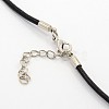 Leather Cord Necklace Making X-MAK-F002-01-3