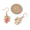 Christmas Theme Alloy Rhinestone Dangle Earrings EJEW-JE05830-04-3