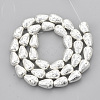 Electroplated Natural Lava Rock Beads Strands G-T126-07S-2