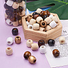 Craftdady 210Pcs 7 Style Unfinished Natural Wood Beads WOOD-CD0001-20-12