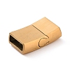 Ion Plating(IP) 304 Stainless Steel Rectangle Magnetic Clasps with Glue-in Ends STAS-E089-42G-A-3