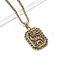 Retro Chinese Style Dragon-Shaped Titanium Steel Pendant Box Chain Necklaces PW-WGA2FFF-02-2