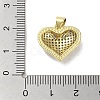 Rack Plating Brass Micro Pave Clear Cubic Zirconia
 Pendants KK-R163-03G-3