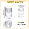 SUNNYCLUE 40Pcs Clear Glass Bottles Bead Containers CON-SC0001-15A-01-2