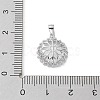 925 Sterling Silver Micro Pave Clear Cubic Zirconia Pendant Cabochon Settings STER-G036-12P-3