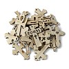 100Pcs Wood Pendants WOOD-G020-01-1