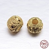 Real 18K Gold Plated Rondelle 925 Sterling Silver Textured Beads STER-M101-02-7mm-1