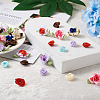 PandaHall Jewelry 10 Style Polyester Imitation Flower Ornamenrt Accessories DIY-PJ0001-33-15