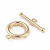 Eco-friendly Brass Toggle Clasps KK-D082-11G-2