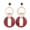Imitation Gemstone Style Acrylic Dangle Earrings EJEW-JE03673-03-1