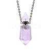 Natural Amethyst Bullet Perfume Bottle Necklaces PW-WG89315-01-1