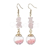 Natural & Synthetic Mixed Gemstone Chips Dangle Earrings EJEW-JE05634-3