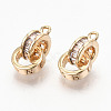Brass Micro Clear Cubic Zirconia Charms KK-N231-213-NF-1