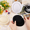 3Pcs 3 Colors Polyester Oval Pillbox Stewardess Fascinator Hat Base for Millinery AJEW-FG0002-75-3