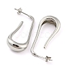Rack Plating Brass Teardrop Stud Earrings EJEW-P242-04P-2