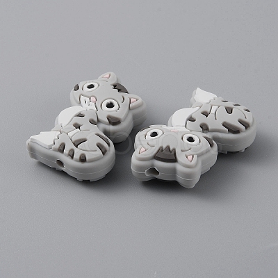 Cat Silicone Beads SIL-WH0002-86D-1