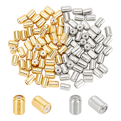 PandaHall Elite 100pcs 2 colors Brass Beads KK-PH0004-14-1