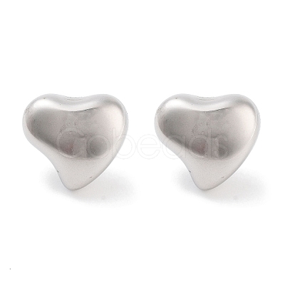 Non-Tarnish Heart 316 Surgical Stainless Steel Stud Earrings for Women EJEW-Z050-22P-1