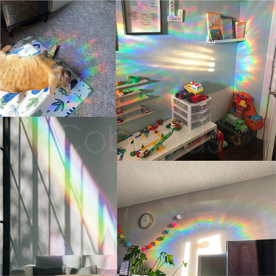 Waterproof PVC Colored Laser Stained Window Film Static Stickers DIY-WH0314-089-1