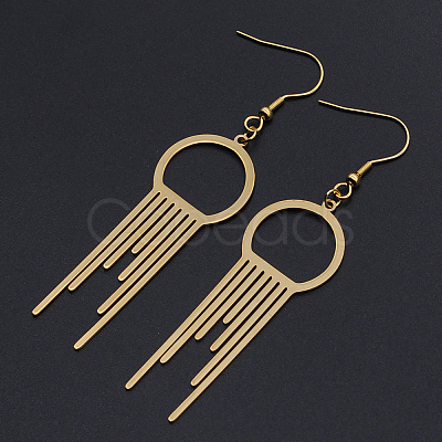 201 Stainless Steel Dangle Earrings STAS-S105-JN616-2-1