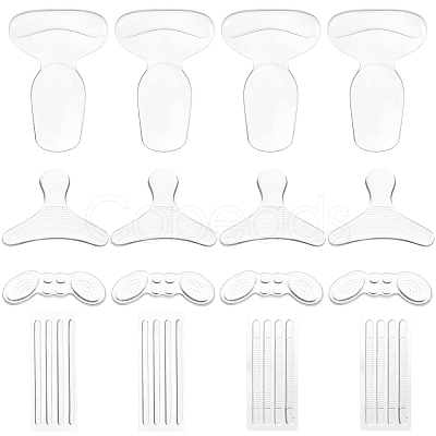 AHADEMAKER 6 Pairs Silicone Heel Grips AJEW-GA0005-26-1