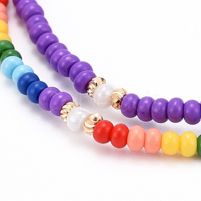 Glass Seed Beads Stretch Bracelets BJEW-JB06294-1