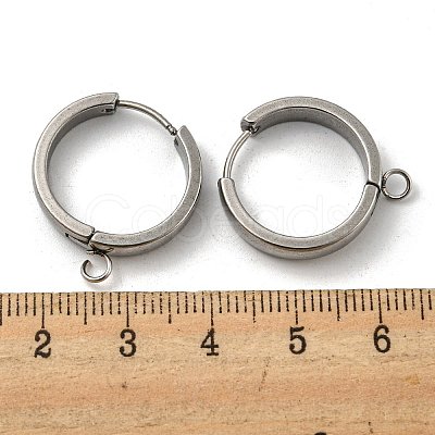 Tarnish Resistant 201 Stainless Steel Huggie Hoop Earrings Findings STAS-A167-01V-P-1