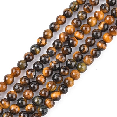 Natural Tiger Eye Beads Strands X-G-G099-3mm-4-1