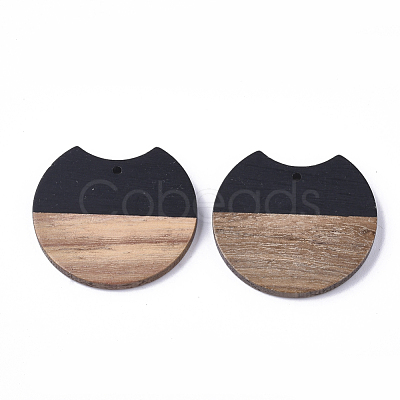 Resin & Walnut Wood Pendants RESI-T023-A-11C-1