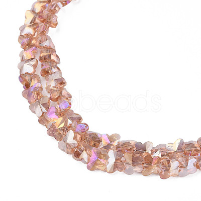 Electroplate Transparent Glass Beads Strands EGLA-N002-20A-1