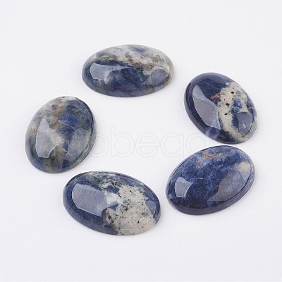 Natural Sodalite Flat Back Cabochons X-G-G741-18x25mm-06-1