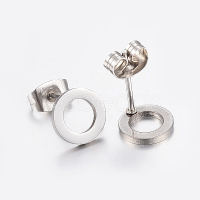 Tarnish Resistant 304 Stainless Steel Ear Studs EJEW-E225-02P-1