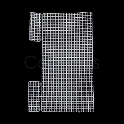 Rectangle Plastic Mesh Canvas Sheets DIY-H169-07B-1