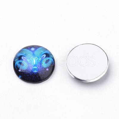 Flatback Glass Cabochons for DIY Projects GGLA-S029-25mm-040-1