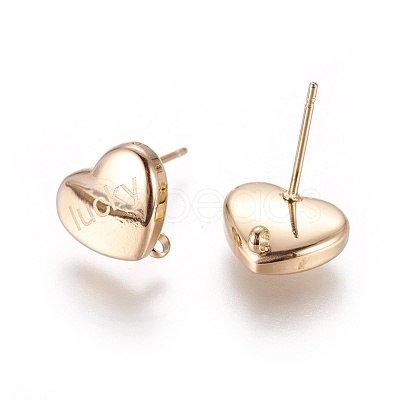 304 Stainless Steel Stud Earring Findings STAS-I115-05G-NF-1