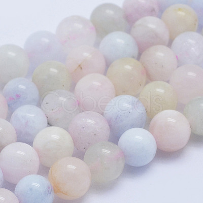 Natural Morganite Beads Strands G-L478-32-6mm-1