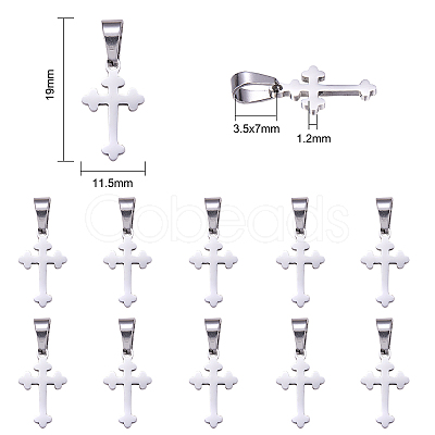 10Pcs 304 Stainless Steel Pendants STAS-CJ0001-230-1