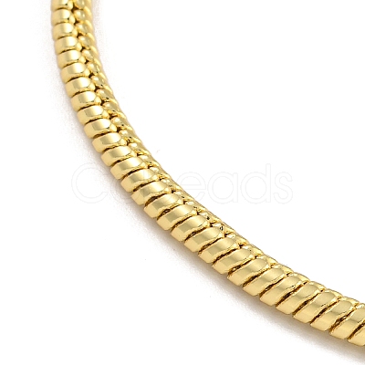 2.5mm Brass European Style Round Snake Chain Bracelets for Jewelry Making BJEW-P338-02G-1