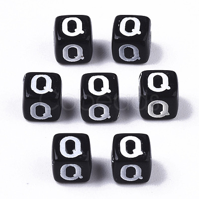 Opaque Acrylic Beads X-SACR-N002-01Q-1