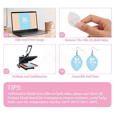 DIY Sublimation Blank Earring Making Kit DIY-SW0001-14-1