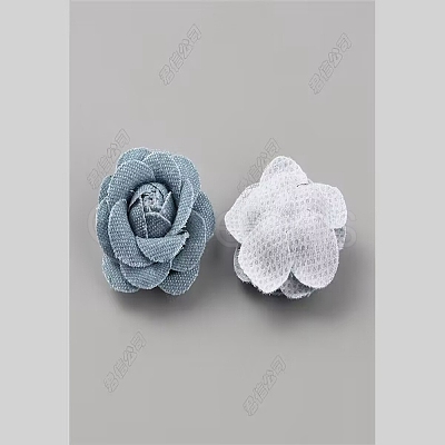 Denim Cloth Flowers DIY-WH0409-40A-1