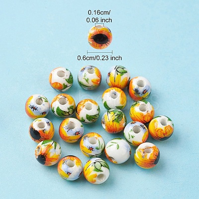 Handmade Porcelain Beads PORC-YW0001-07A-1