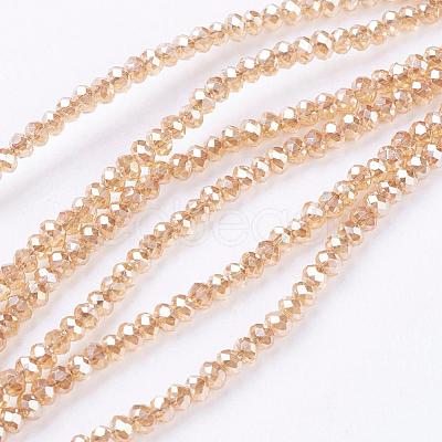 Electroplate Glass Beads Strands EGLA-J025-F11-1